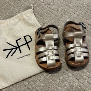 Freshly Picked Toddler Gladiator Sandal Gold Silver Metallic 5T